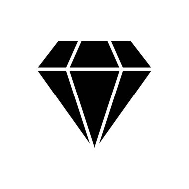 Elmas ikonu. Elmas vektör simgesi. Gemstone sembolü