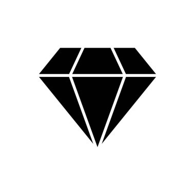 Elmas ikonu. Elmas vektör simgesi. Gemstone sembolü