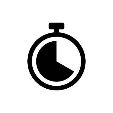 Zaman simgesi. Saat simgesi vektörü. Zaman vektör simgesi