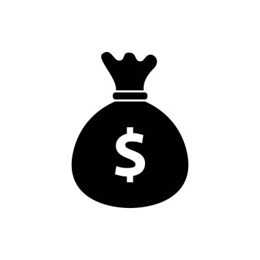 Para çantası ikonu. Para çantası vektör simgesi