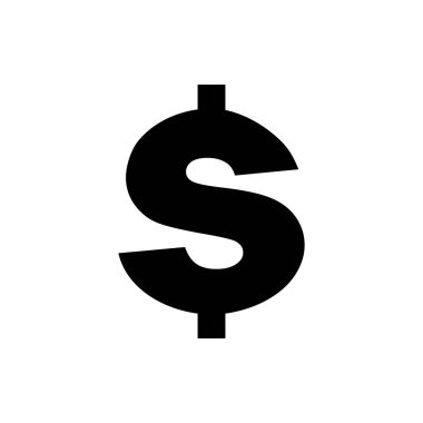Para ikonu. Para vektör simgesi. Dolar simgesi