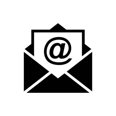 Posta vektör simgesi. E- posta simgesi. Zarf çizimi. İleti