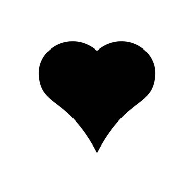 Kalp ikonu. Kalp vektör simgesi. Simge vektörü gibi. Aşk