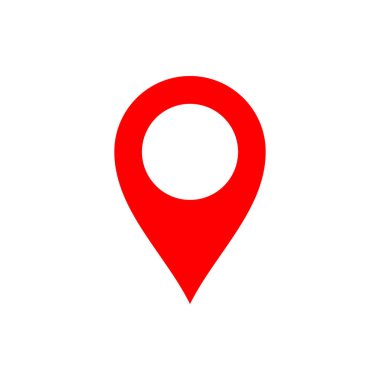 Pin simgesi vektörü. Konum simgesi. Harita işaretleyici simgesi