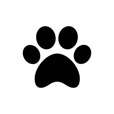 Pençe simgesi vektörü. Paw Yazdırma simgesi