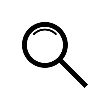 Arama simgesi. Arama vektör simgesi. Büyüteç simgesini ara