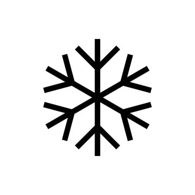 Kar tanesi ikonu. Kar ikonu vektörü. Kışın sembolü, donmuş