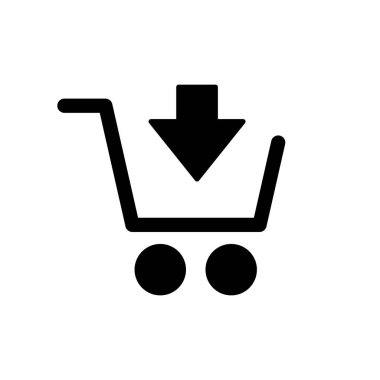 Simge vektör alışveriş. Alışveriş Sepeti simgesini