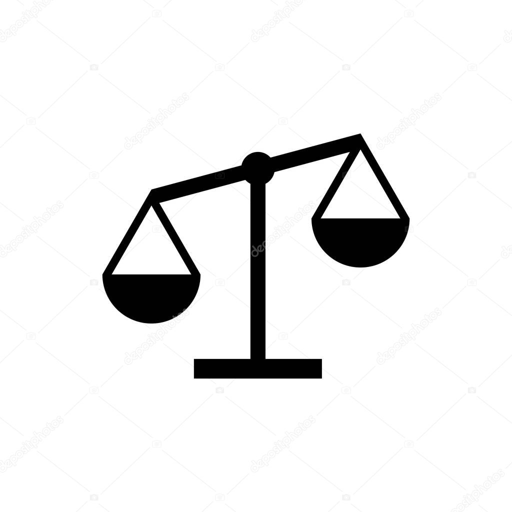 Scales icon. Law scale icon. Scales vector icon