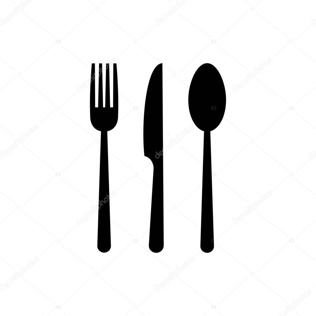restaurant icon vector. fork, knife and spoon icon vector