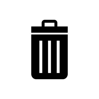 Çöp ikonu. Çöp kutusu simgesi. Simge vektörünü sil
