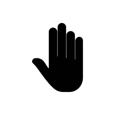 Vektör simgesini durdur. El sembolü. El simgesi vektörü