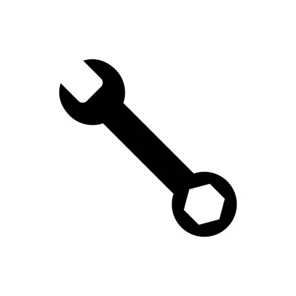 Icono Llave Inglesa Icono Vector Llave Inglesa Spanner Símbolo — Archivo Imágenes Vectoriales