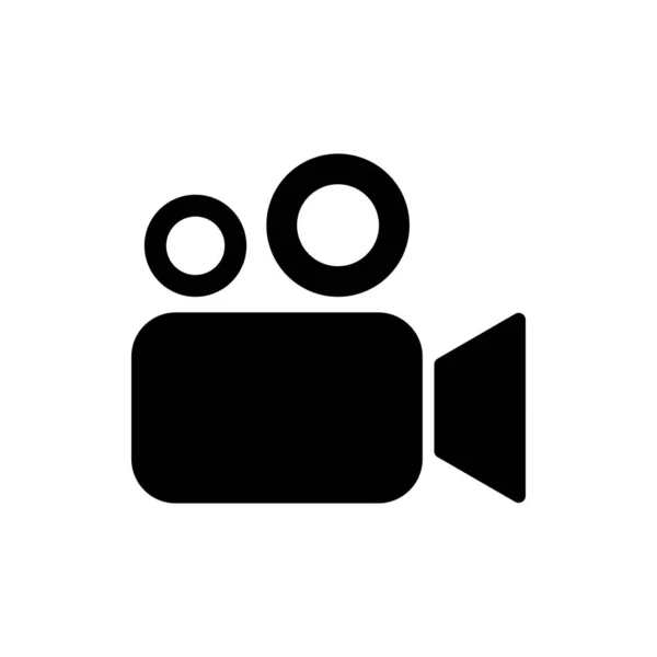 Videokamera Ikone Videokamera Vektor Symbol Kamera Ikonen Filmzeichen Kino — Stockvektor