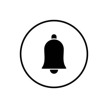 Bell Simgesi vektörü. Bildirim sembolü. Çan vektör simgesi