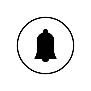 Bell Simgesi vektörü. Bildirim sembolü. Çan vektör simgesi