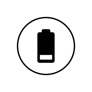 Batarya simgesi. Pil vektör simgesi