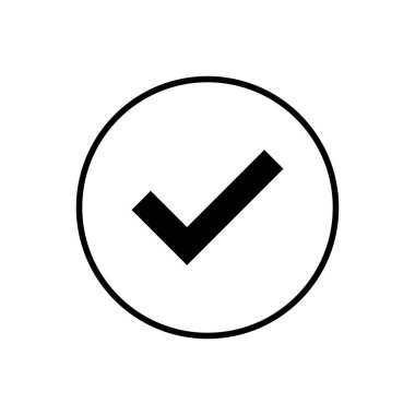 Simge vektörünü kontrol et. İşaret simgesini işaretle. kontrol listesi simgesi