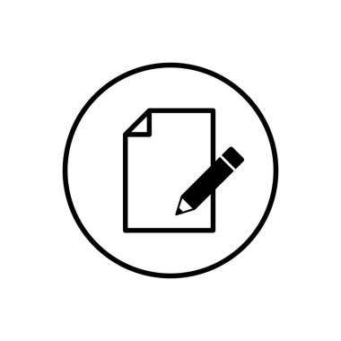 Not simgesi. Simge vektörü alınıyor. Satır simgesini düzenle. Belge yazımı. İçerik yazımı