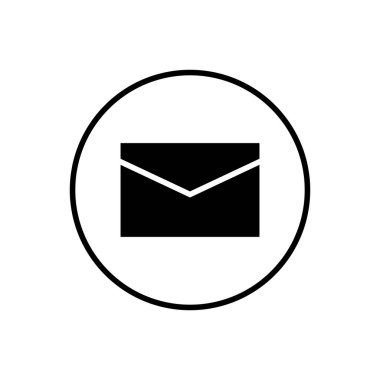 Posta vektör simgesi. E- posta simgesi. Zarf çizimi. İleti