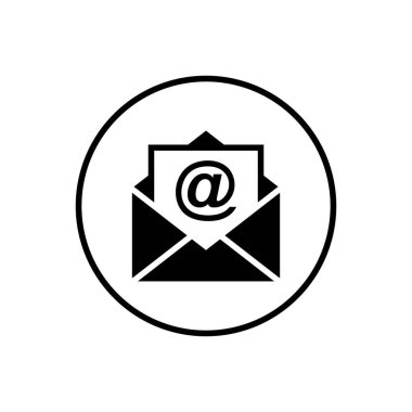 Posta vektör simgesi. E- posta simgesi. Zarf çizimi. İleti