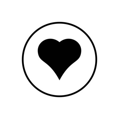 Kalp ikonu. Kalp vektör simgesi. Simge vektörü gibi. Aşk