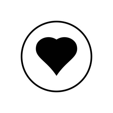 Kalp ikonu. Kalp vektör simgesi. Simge vektörü gibi. Aşk