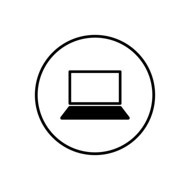 Dizüstü bilgisayar simgesi. Laptop vektör simgesi