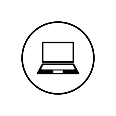 Dizüstü bilgisayar simgesi. Laptop vektör simgesi