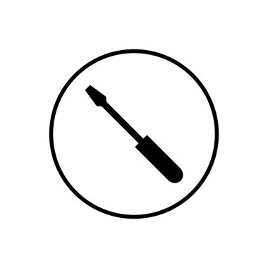 Tornavida simgesi. Tornavida vektör simgesi