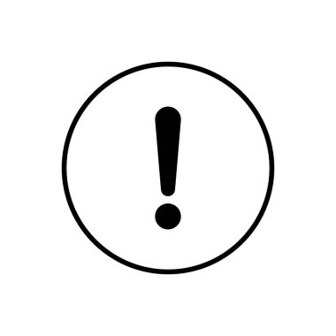 Ünlem tehlike işareti. Dikkat çekme simgesi. Tehlike uyarısı işareti