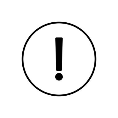 Ünlem tehlike işareti. Dikkat çekme simgesi. Tehlike uyarısı işareti