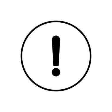 Ünlem tehlike işareti. Dikkat çekme simgesi. Tehlike uyarısı işareti