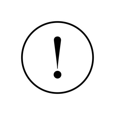 Ünlem tehlike işareti. Dikkat çekme simgesi. Tehlike uyarısı işareti