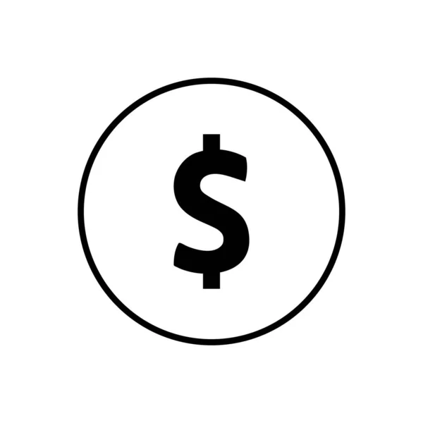 Icône Argent Icône Vectorielle Argent Icône Dollar — Image vectorielle