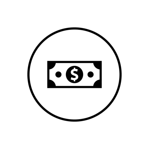 Geld Pictogram Geld Vector Icoon Dollar Pictogram — Stockvector