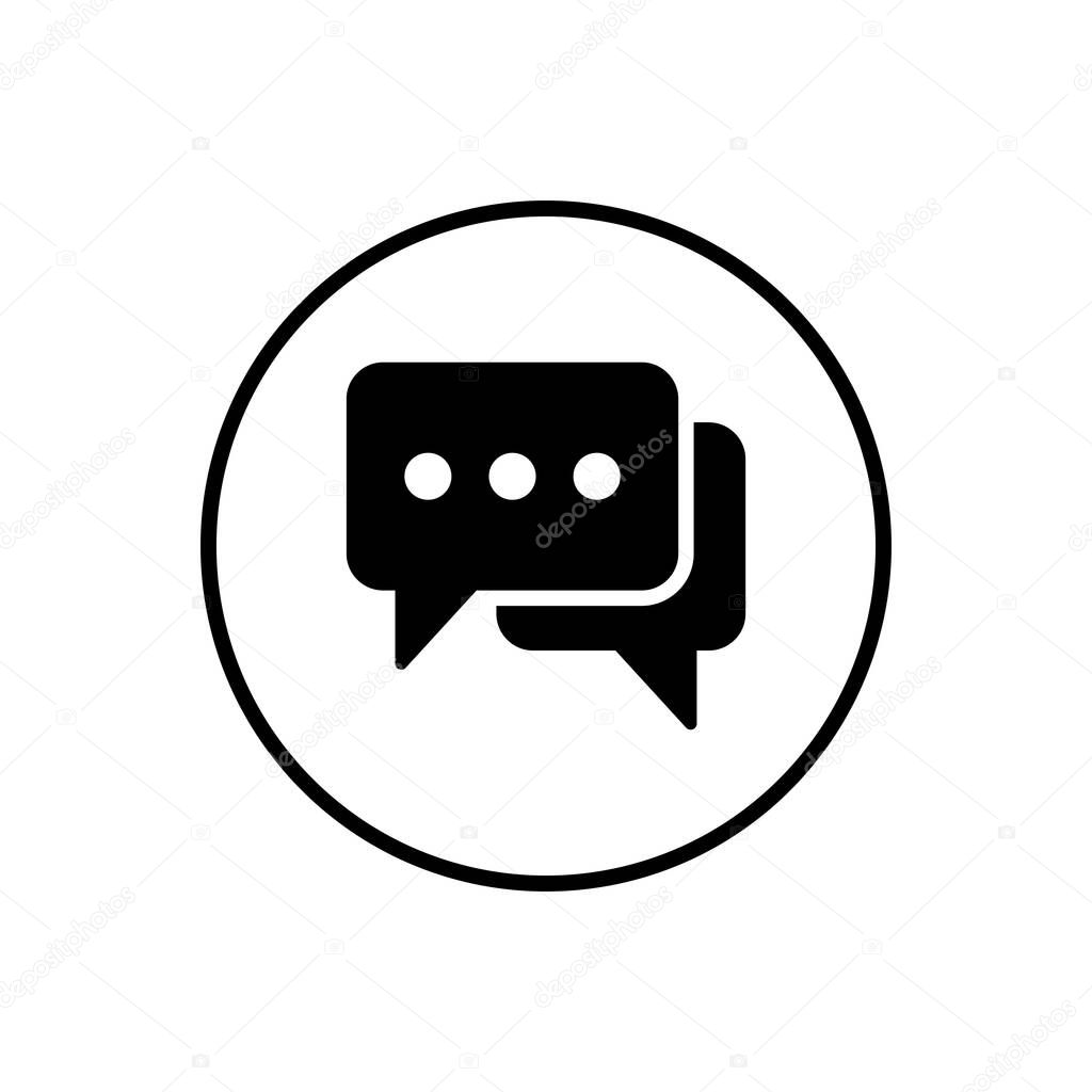 Chat icon vector. Chat vector icon. Speech bubble.