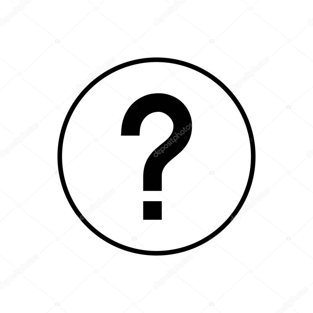 Question Icon Vector. Question mark sign. help icon