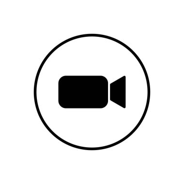 Video kamera simgesi. Video kamera vektör simgesi. Kamera Simgeleri. Film tabelası. Sinema