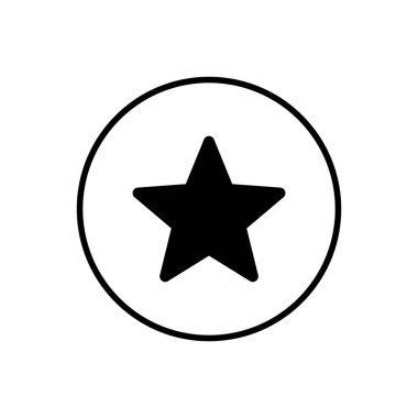 Yıldız Simgesi vektörü. Yıldız vektör simgesi. Beğeni sembolü