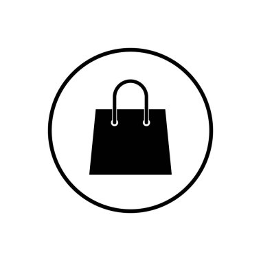 Alışveriş poşeti ikonu. Alışveriş poşeti vektör simgesi