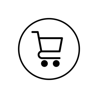 Simge vektör alışveriş. Alışveriş Sepeti simgesini