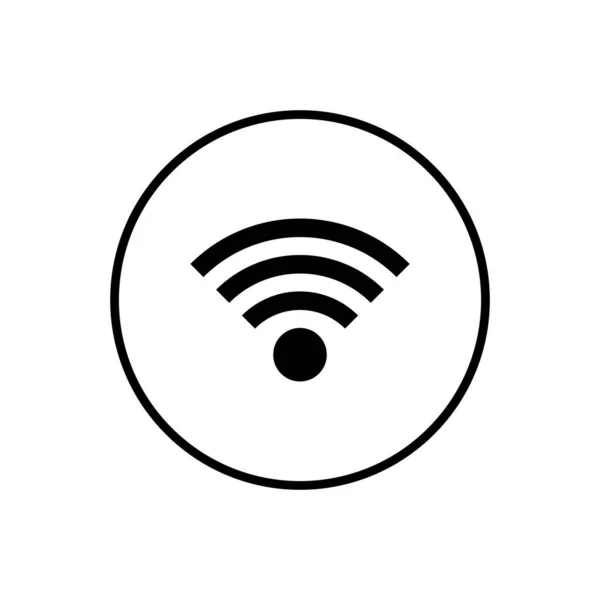Икона Wifi Значок Вектора Сигнала Беспроводной Беспроводной Значок Знак Удаленного — стоковый вектор