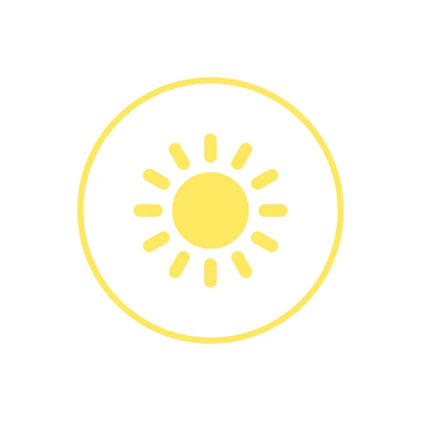 Икона Солнца Значок Солнечного Вектора — стоковый вектор