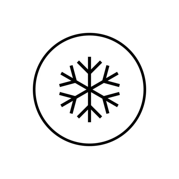 Snöflingsikon Snöikon Vektor Vinterns Symbol Fryst — Stock vektor