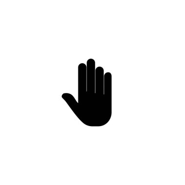 Vektör simgesini durdur. El sembolü. El simgesi vektörü