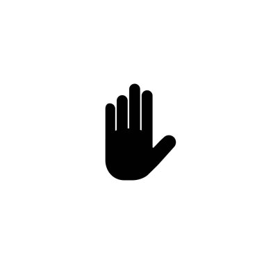 Vektör simgesini durdur. El sembolü. El simgesi vektörü