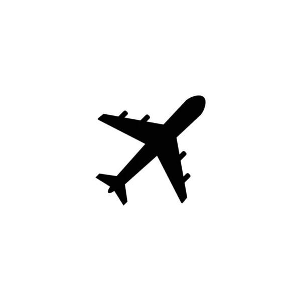 Ícone Avião Ícone Vetor Plano Símbolo Transporte Aéreo Ilustração Elemento —  Vetores de Stock
