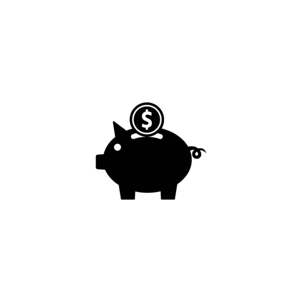 Piggy Bank Icoon Piggy Bank Vector Icoon Dollar Pictogram — Stockvector