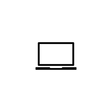 Dizüstü bilgisayar simgesi. Laptop vektör simgesi